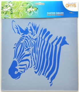 OPTYS plastové šablóny - zebra, 25 x 25cm