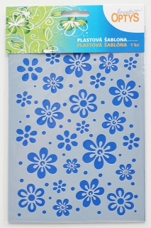 OPTYS plastové šablóny - kvetiny 2, 20 x 15cm