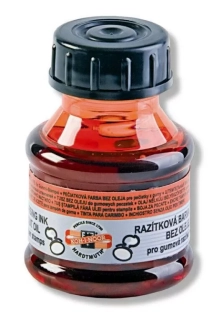 Farba pečiatková červená, 50g 