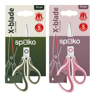 SADA - Školské nožnice SPOKO - 18 cm, asymetrické, 12ks