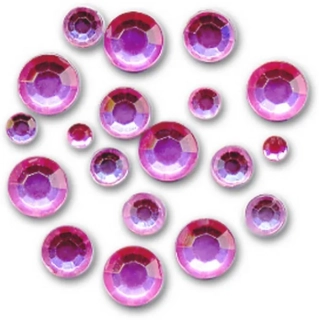 Akrylové kamienky so zrezaným špicom - ružové, 2-4mm, 300ks