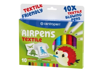 Fúkacie fixky na textil Centropen 1539/10 Airpens, 10 ks