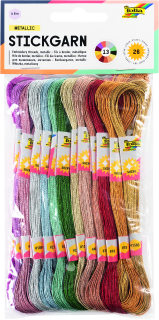 Sada bavlniek 26 ks o dĺžke 8 m - 26 farieb - METALICKÉ