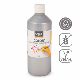 Tekutá temperová farba Creall, 500ml - strieborná