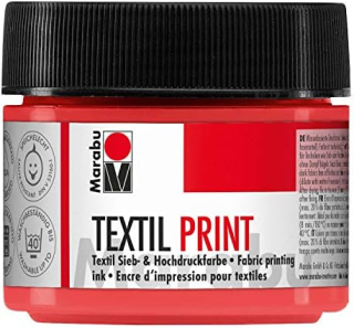 Marabu farba TEXTILNÁ - na linoryt, sieťotlač - 100 ml - ČERVENÁ