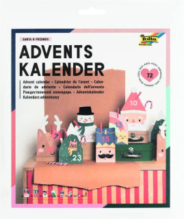 Adventný kalendár - SANTA a jeho priatelia (24 sáčkov, samolepky a štipce) - Jazvečík