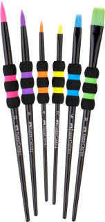 Sada - Štetce syntetické Soft set 6 ks (2,4,6,8,10,12) - Black Edition