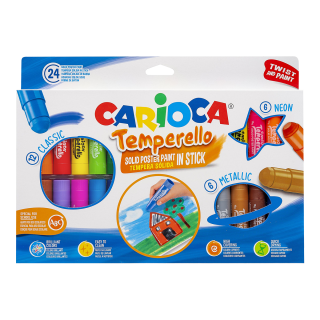 Suché temperové farby Carioca, 24x10g