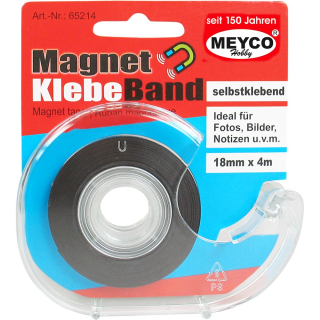 Magnetická samolepiaca páska, šírka 18mm, návin 4m s dávkovačom